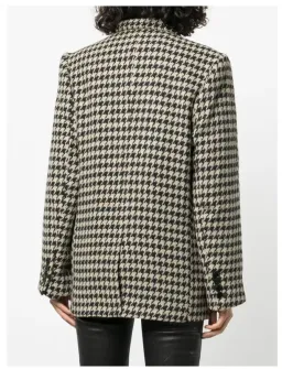 ANINE BING Kaia houndstooth double-breasted blazer for rent on The Volte - image 4