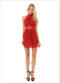 Aje Lord Stanley Dress | Blood Red for rent on The Volte - image 1