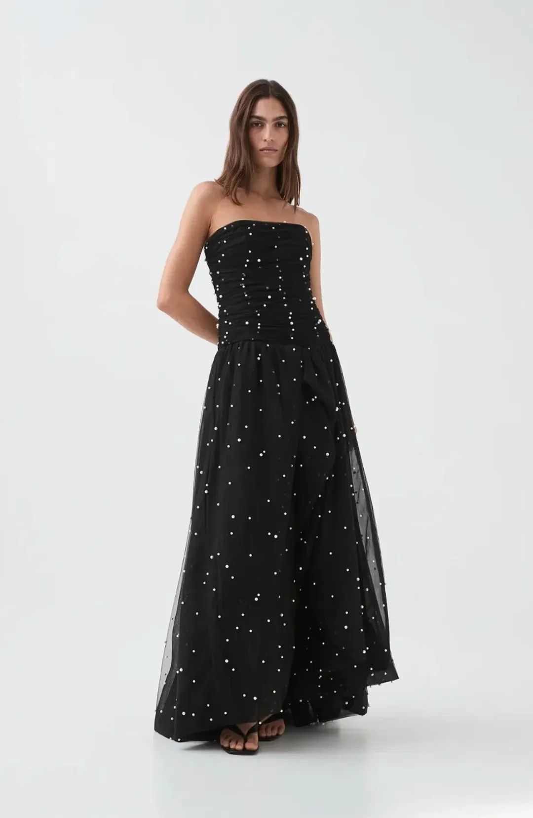 Aje Juniper Gown Black Size 12 for rent on The Volte - main image