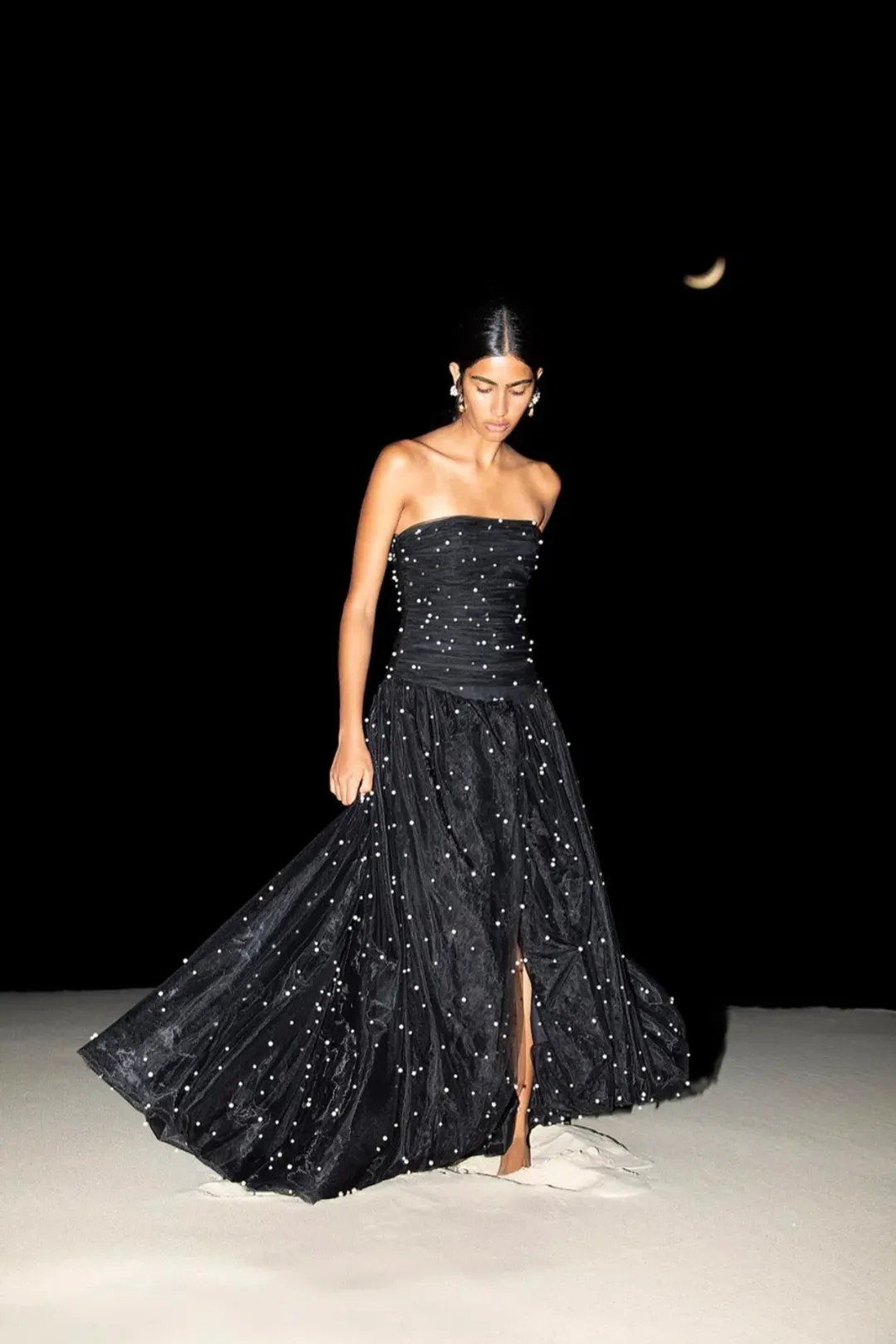 Aje Juniper Gown Black Size 12 for rent on The Volte - main image