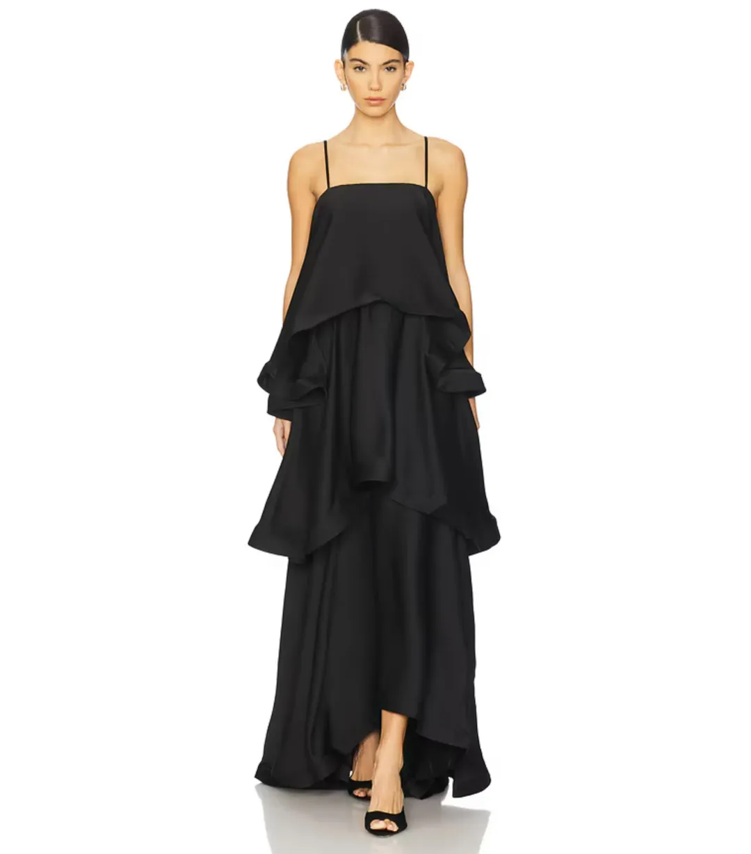 Elliatt Tilly Tiered Dress Black Size 6 for rent on The Volte - main image