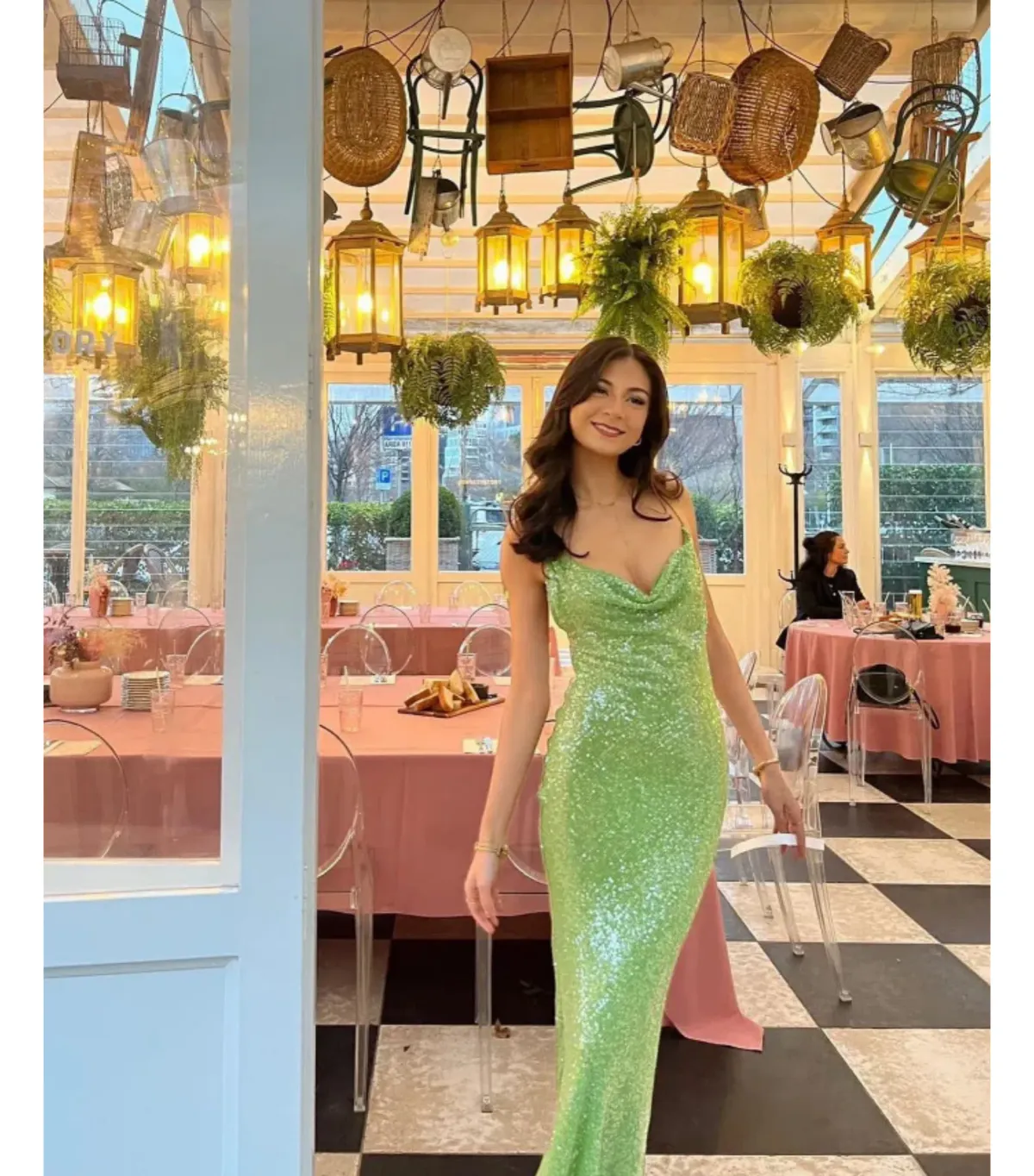 Rat & Boa Gaia Dress Green Sequin Size 8 - Image 4