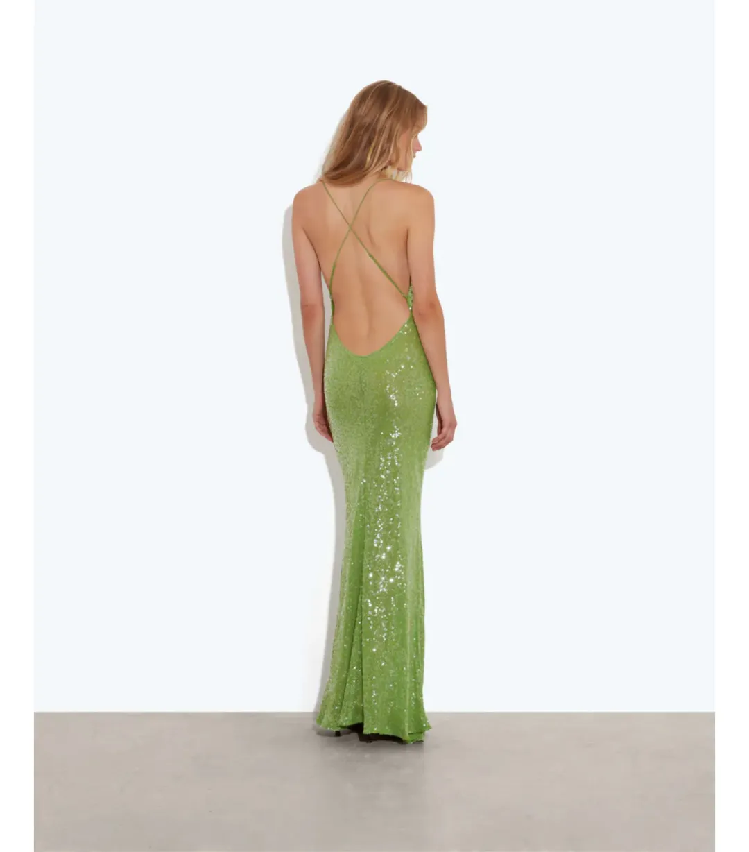 Rat & Boa Gaia Dress Green Sequin Size 8 for rent on The Volte - main image