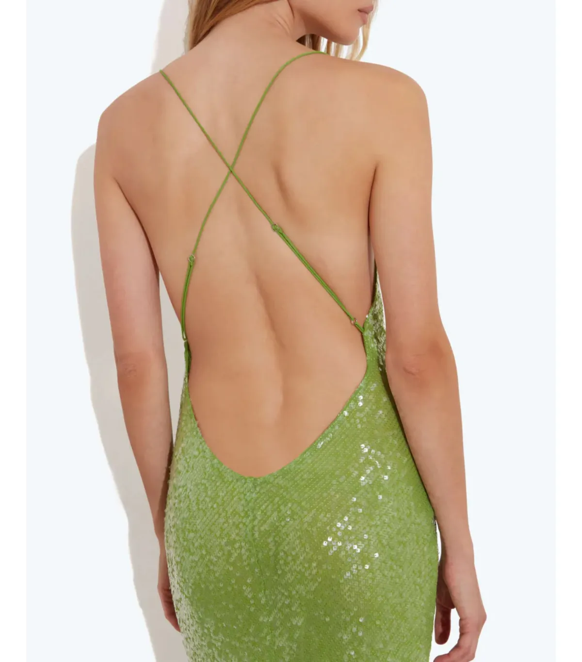 Rat & Boa Gaia Dress Green Sequin Size 8 - Image 3