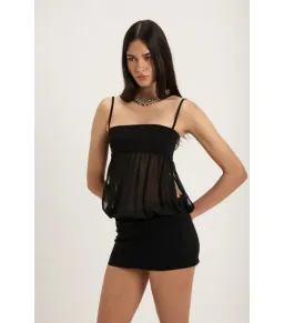 Ance Gria Romeo Mini Dress Black Size 10 for rent on The Volte - image 3