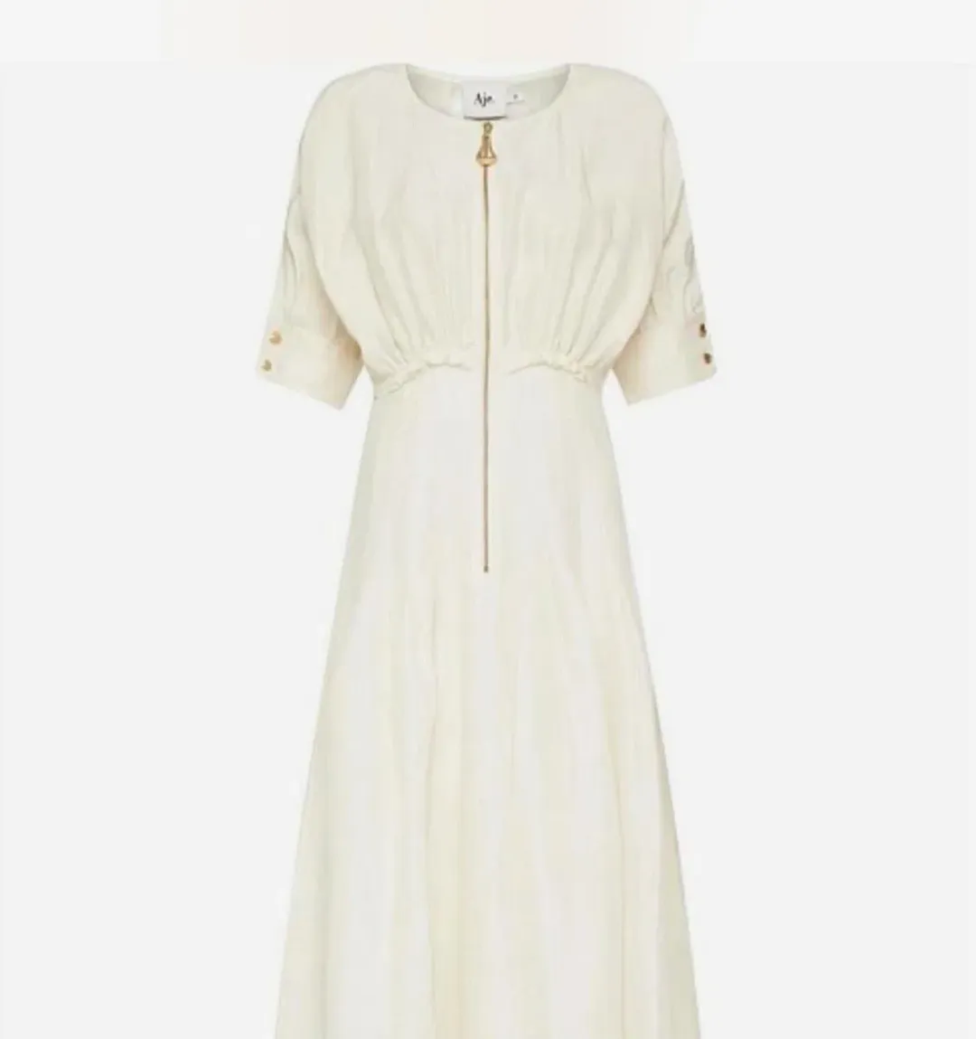 Aje Cream midi dress. for rent on The Volte - main image