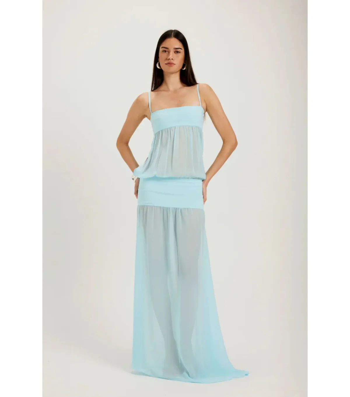 Ance Gria Romeo Gown Aqua Size 10 - Image 2