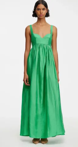 Acler Sandgate Maxi Dress, Green, Size 8 for rent on The Volte - image 1