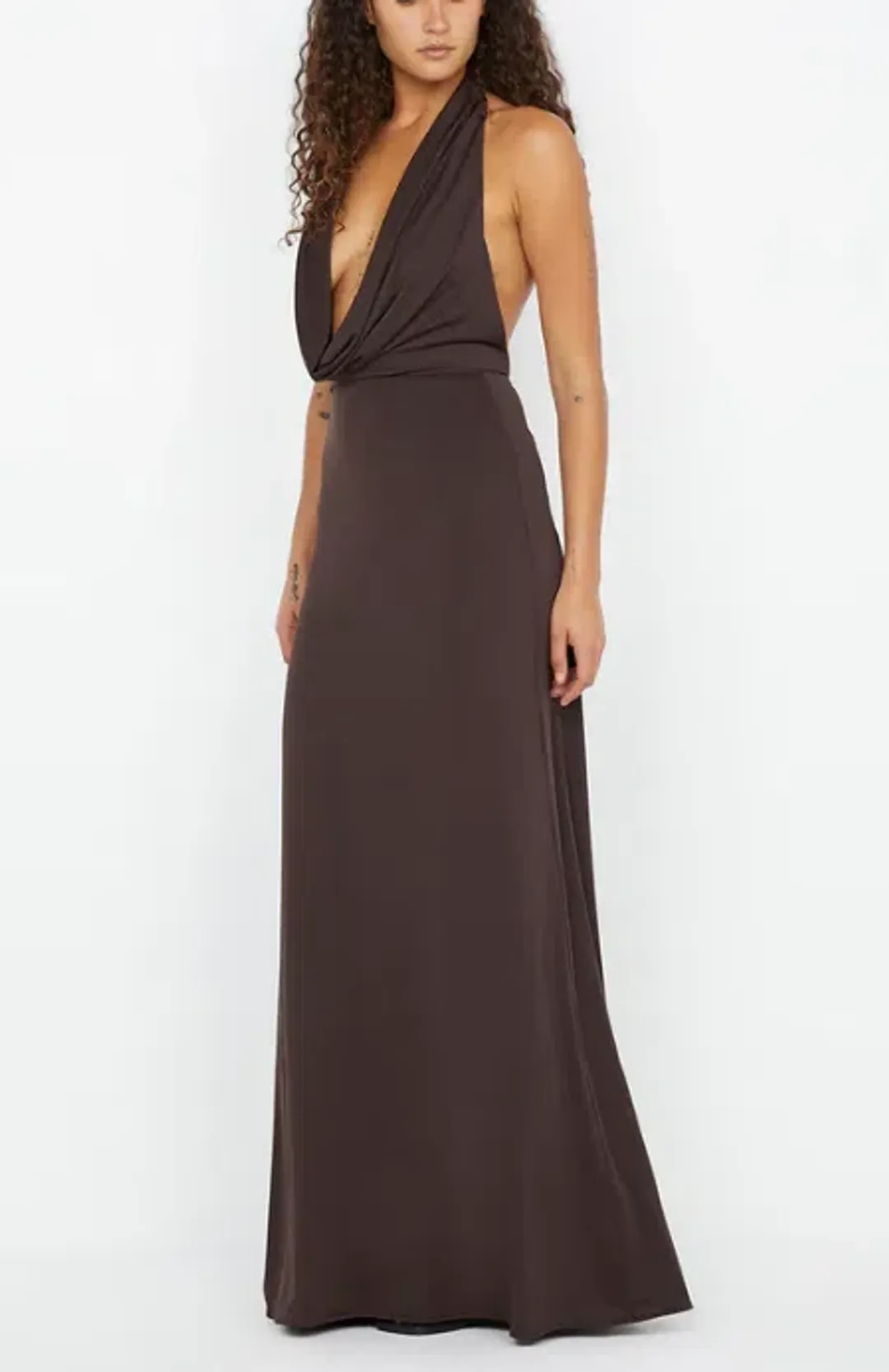 NESSIE COWL NECK MAXI DRESS SIZE 10 for rent on The Volte - main image