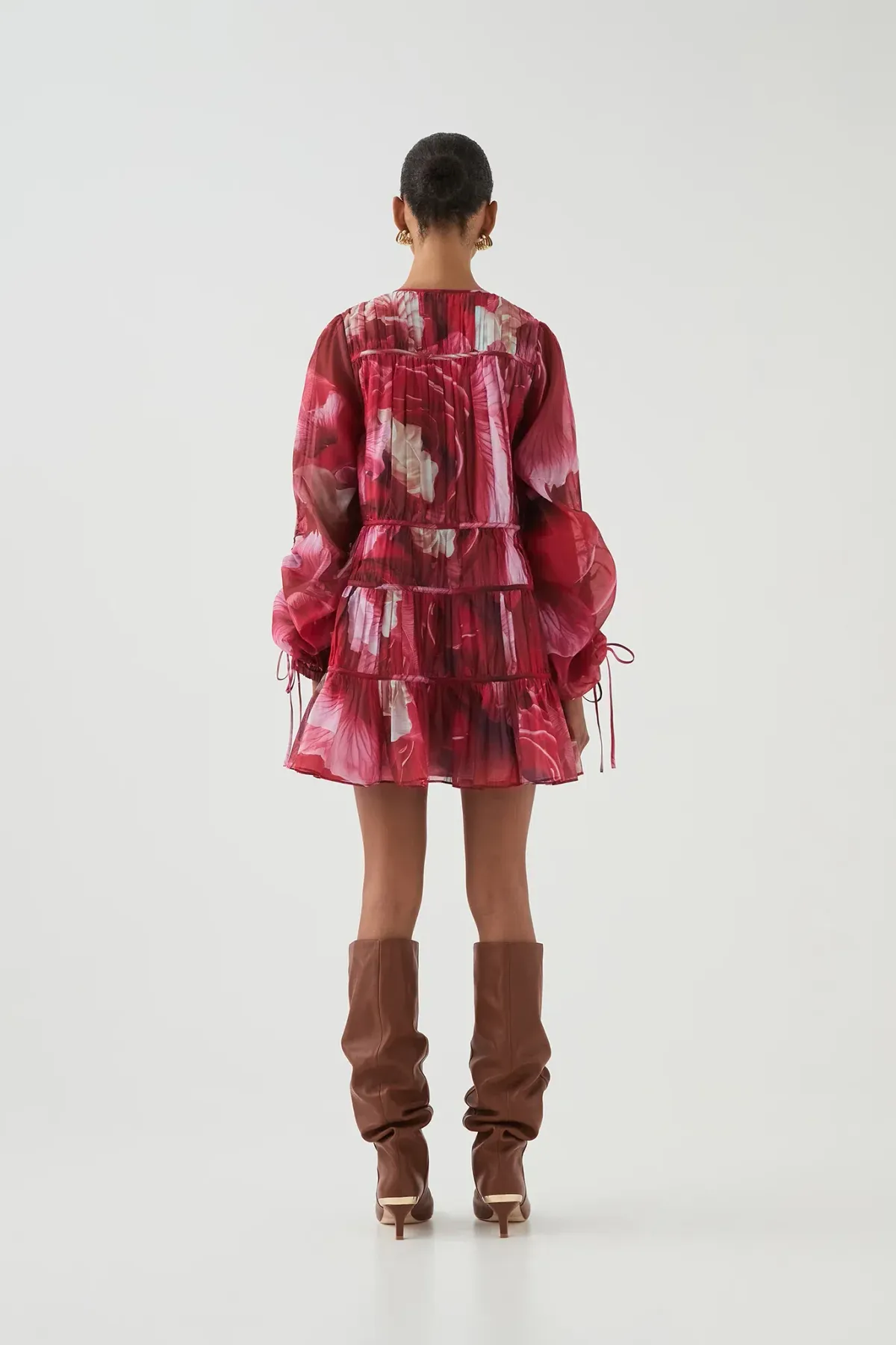 Aje Flora Mini Dress Prismatic Floral Red Size 6 / XS - Image 6