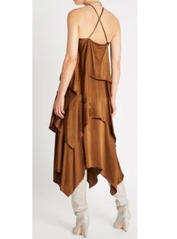 Sass & Bide Brown Sugar Silk Slip Dress Brown Size 10 for rent on The Volte - image 2