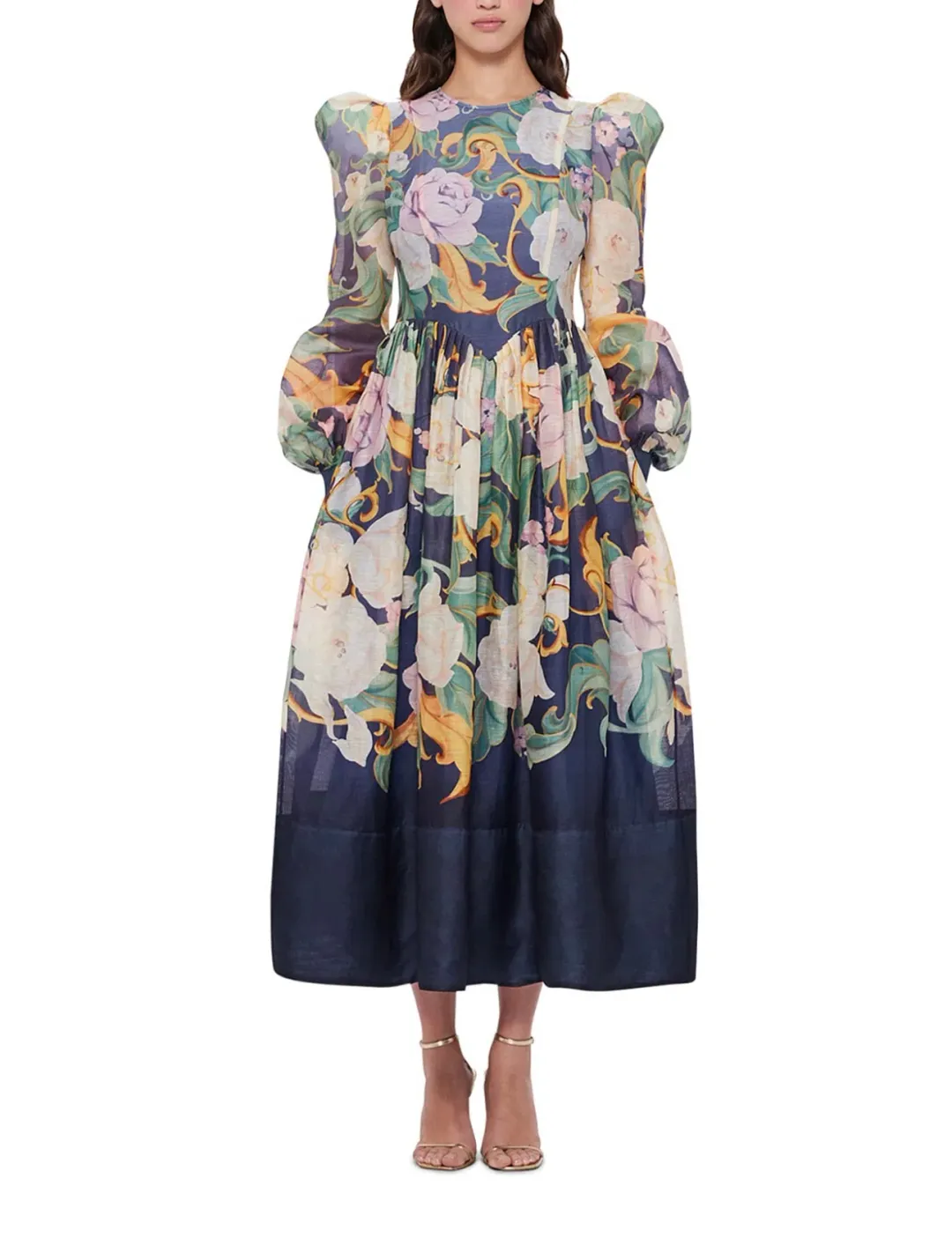 Leo Lin JORDANA STRUCTURED SHOULDER DRESS. Size 6 for rent on The Volte - main image