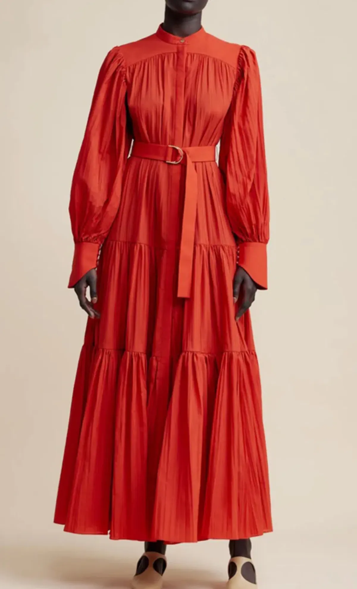 Acler Langdon maxi burnt orange dress. Size 16au - Image 1