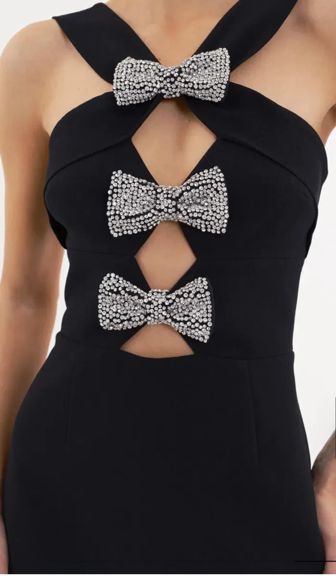 Rebecca Vallance Eliana embellished mini dress for rent on The Volte - main image