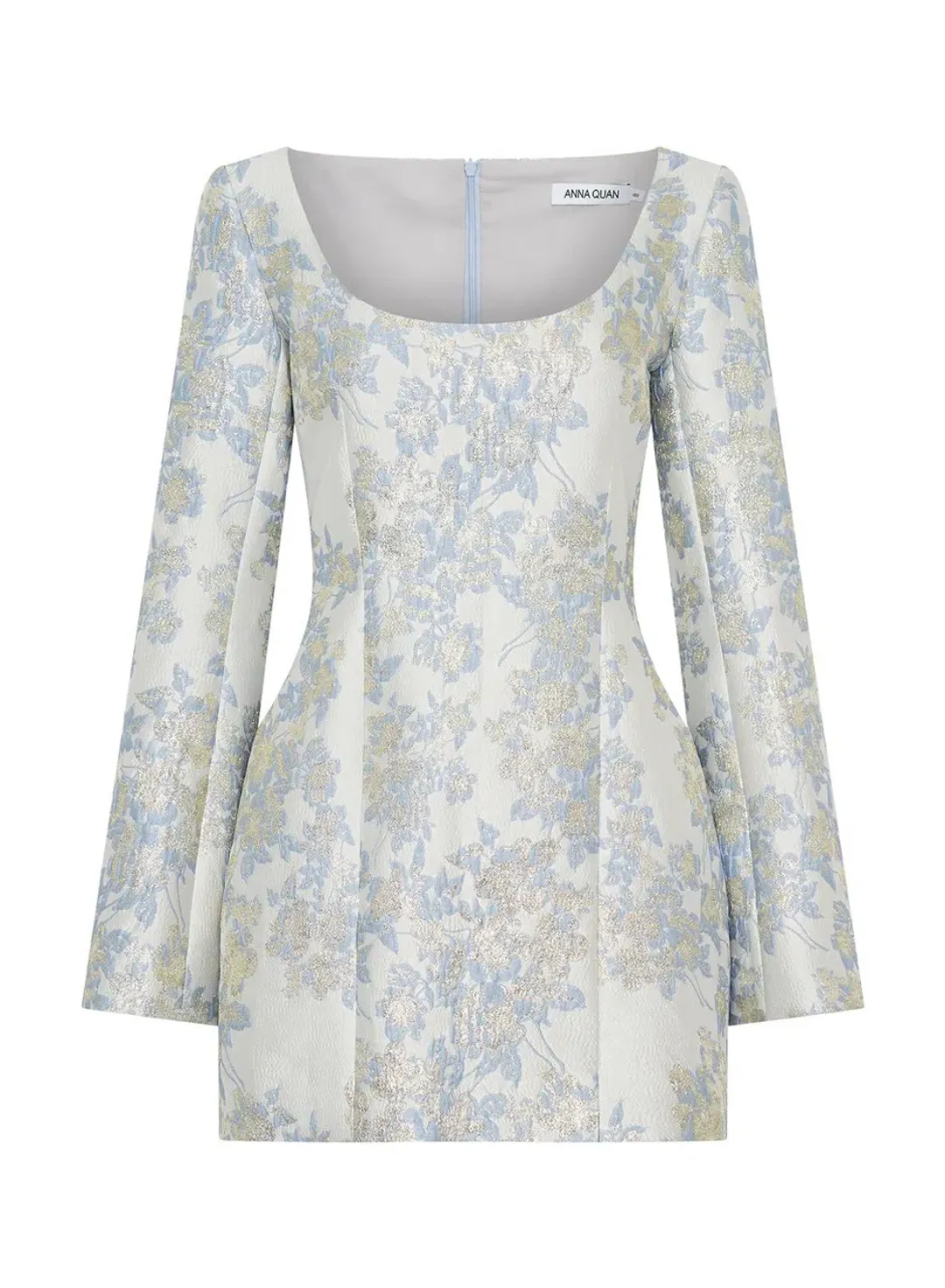 ANNA QUAN Margot Dress in Water Lillies Blue Size 8 AU for rent on The Volte - main image
