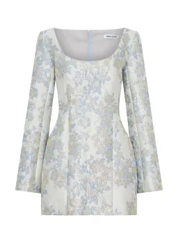 ANNA QUAN Margot Dress in Water Lillies Blue Size 8 AU for rent on The Volte - image 8
