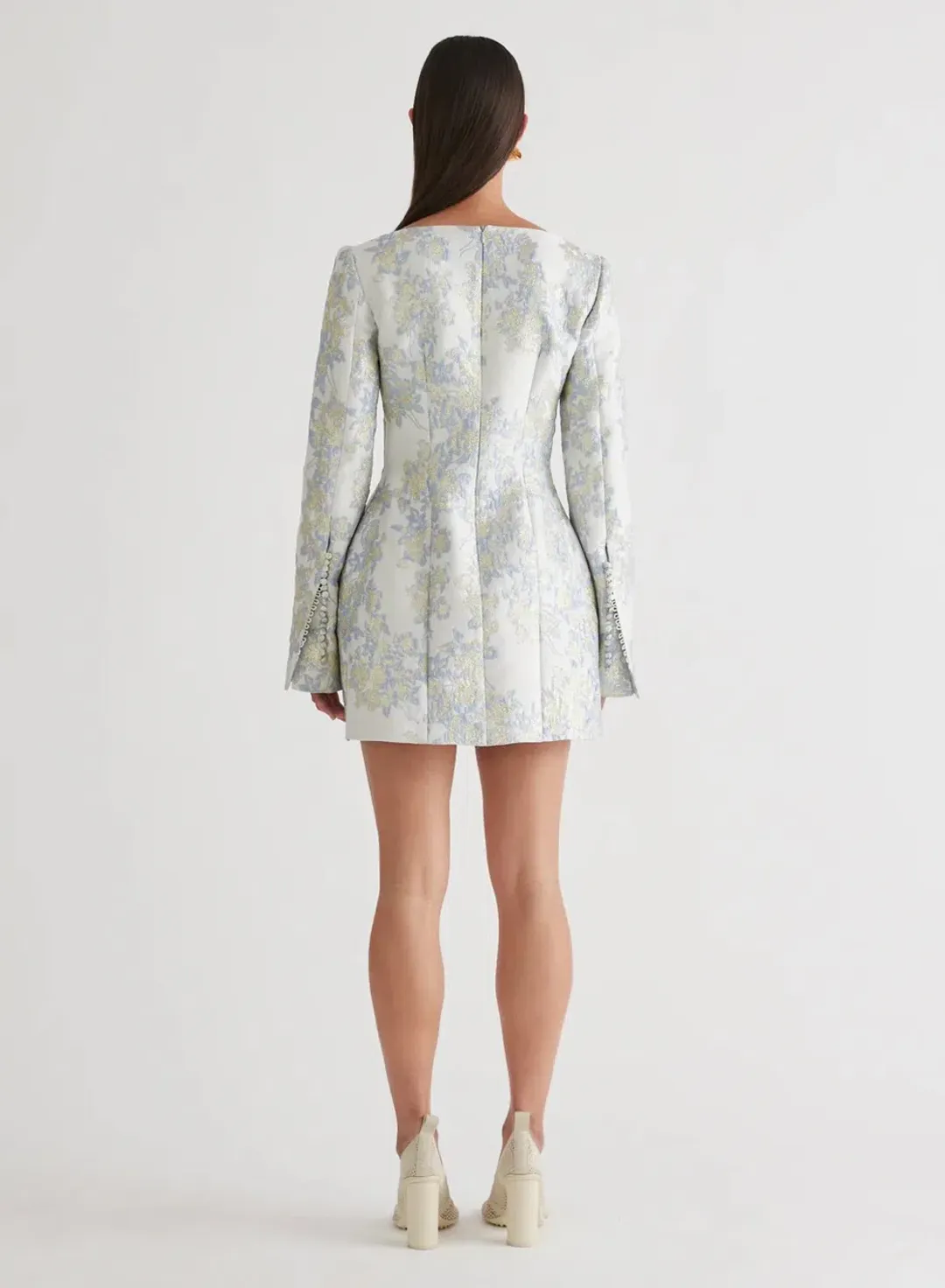 ANNA QUAN Margot Dress in Water Lillies Blue Size 8 AU for rent on The Volte - main image