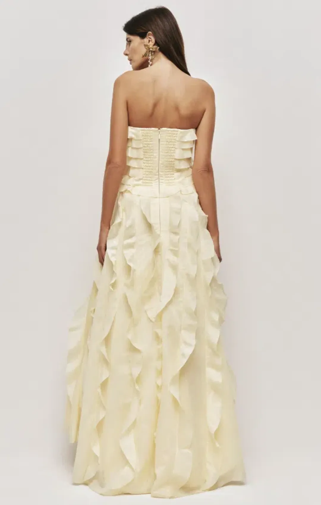 AJE Allairie Gown Butter yellow Size 10 for rent on The Volte - main image