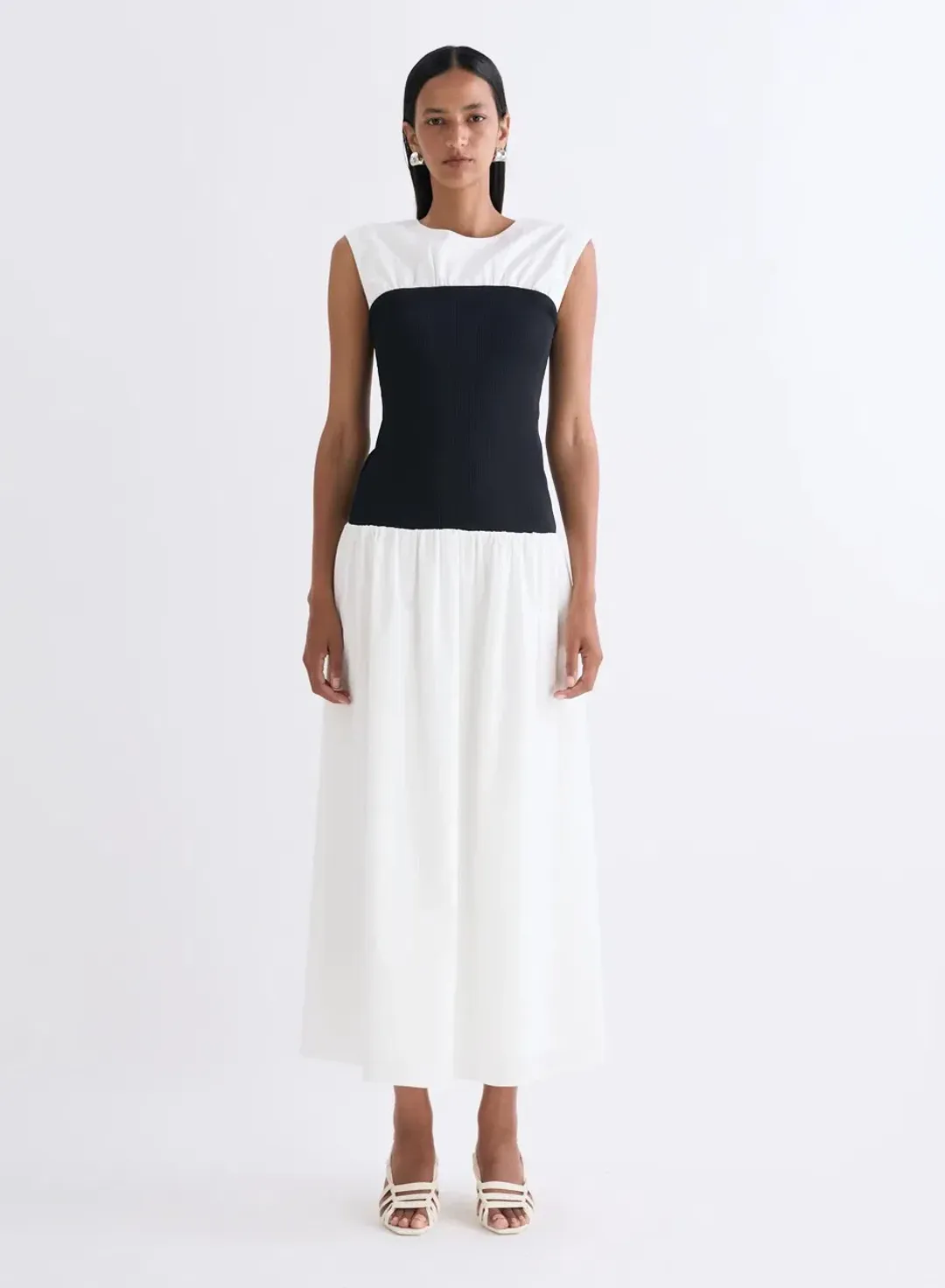 ANNA QUAN Stefania Dress in SWAN Black White Size 6 AU for rent on The Volte - main image