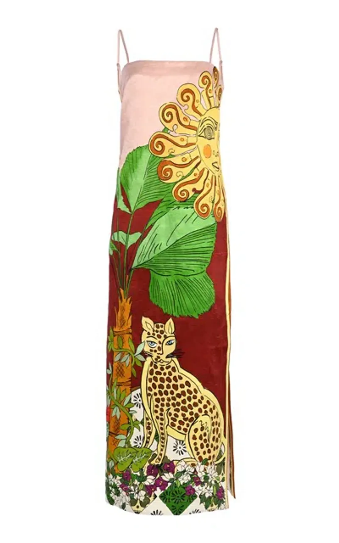 ALEMAIS Tiger Slip Midi Dress 10 for rent on The Volte - main image