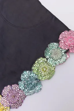 ALEMAIS Lolita Floral Beaded Mini Dress Black 10 AU for rent on The Volte - image 8