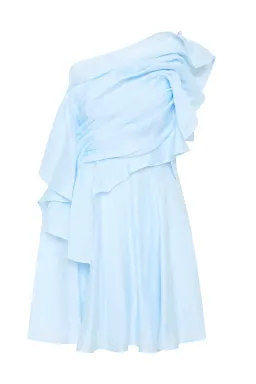 Aje Genesis mini dress Sea Breeze Blue Size 8 for rent on The Volte - image 6