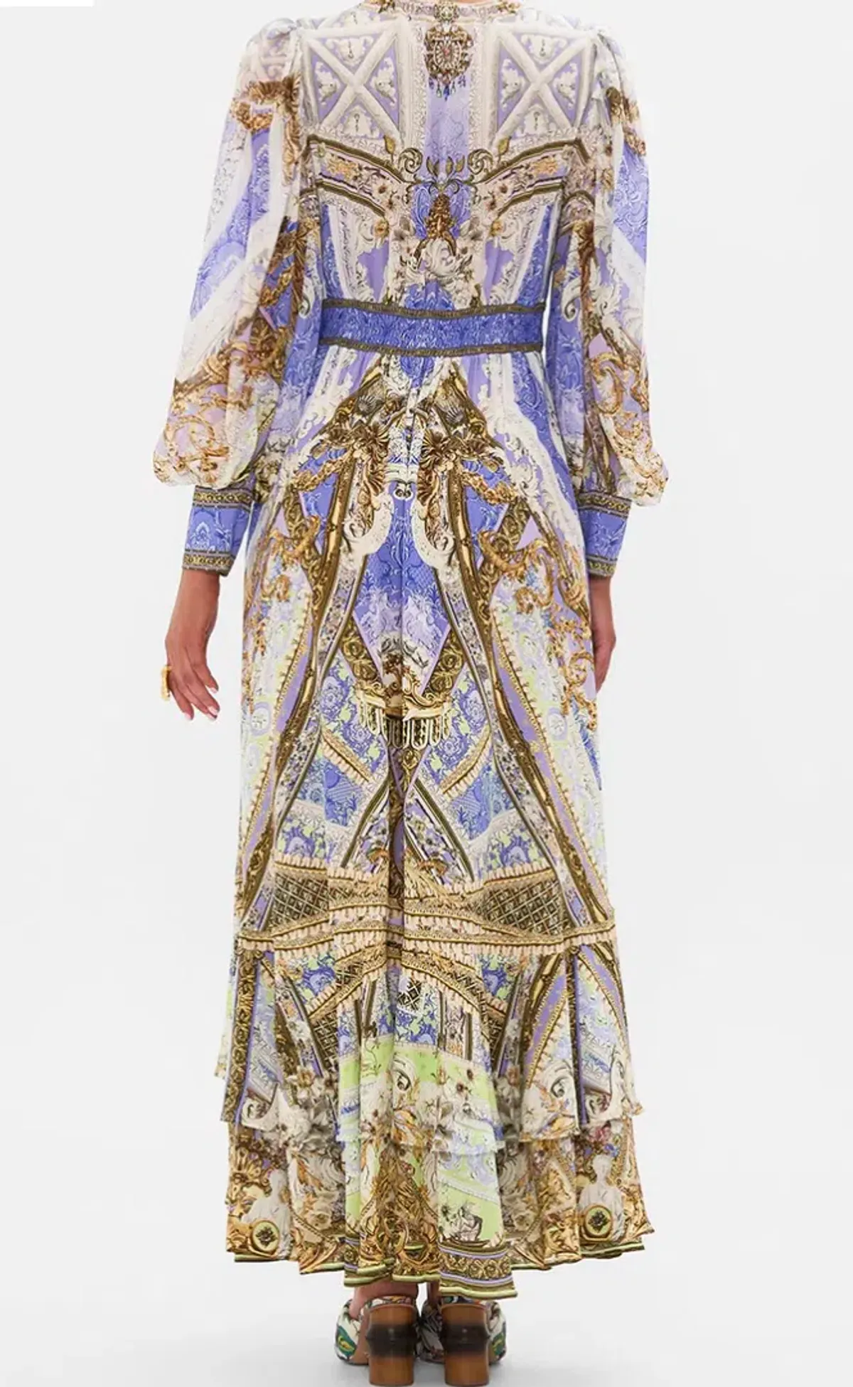 Camilla Long Button Front Dress Gilded Pleasures Size L (14) - Image 2