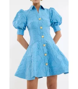 Rebecca Vallance Aegir Mini Dress Blue Size 8 for rent on The Volte - image 3