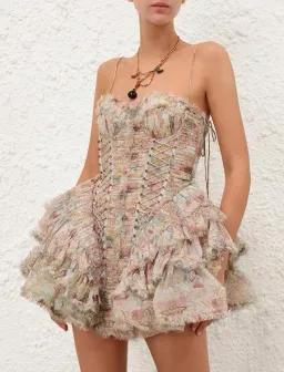 Zimmermann Rebellion Frayed Mini Dress Size 1 for rent on The Volte - image 1