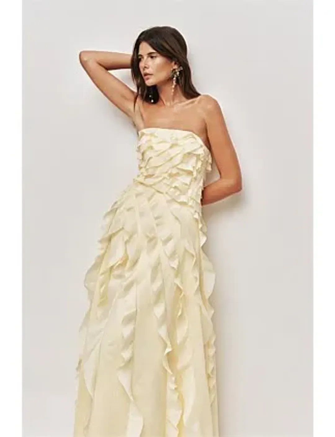 Aje Allairie Gown Butter Yellow Size 10 for rent on The Volte - main image