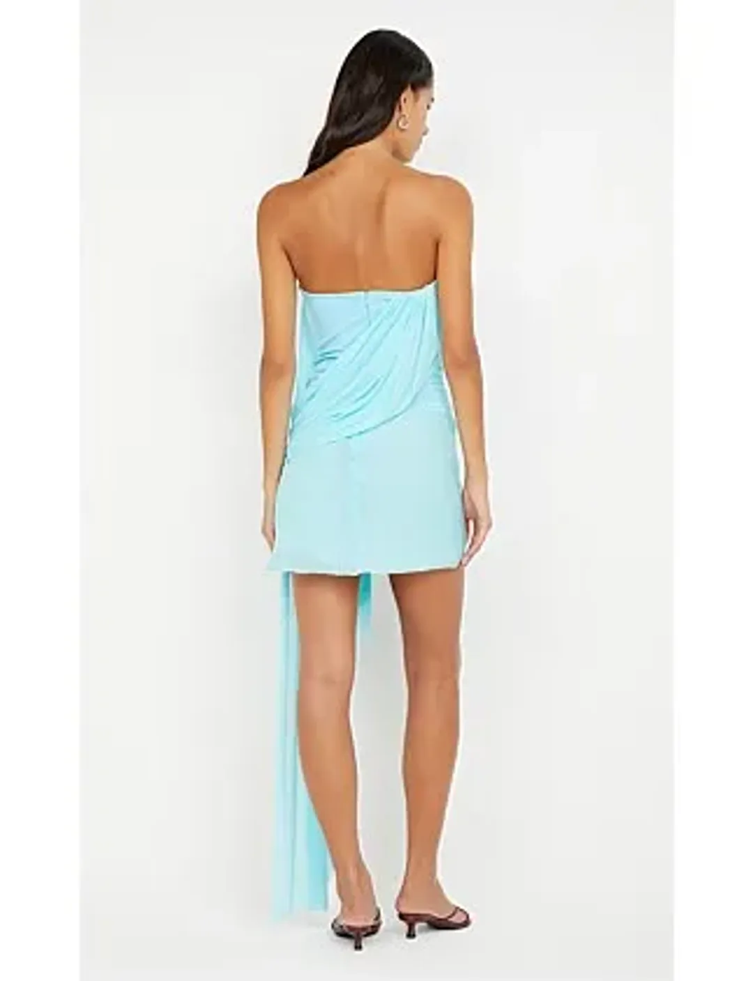 Bec Bridge DANKA STRAPLESS MINI DRESS Turquoise Size 10 for rent on The Volte - main image