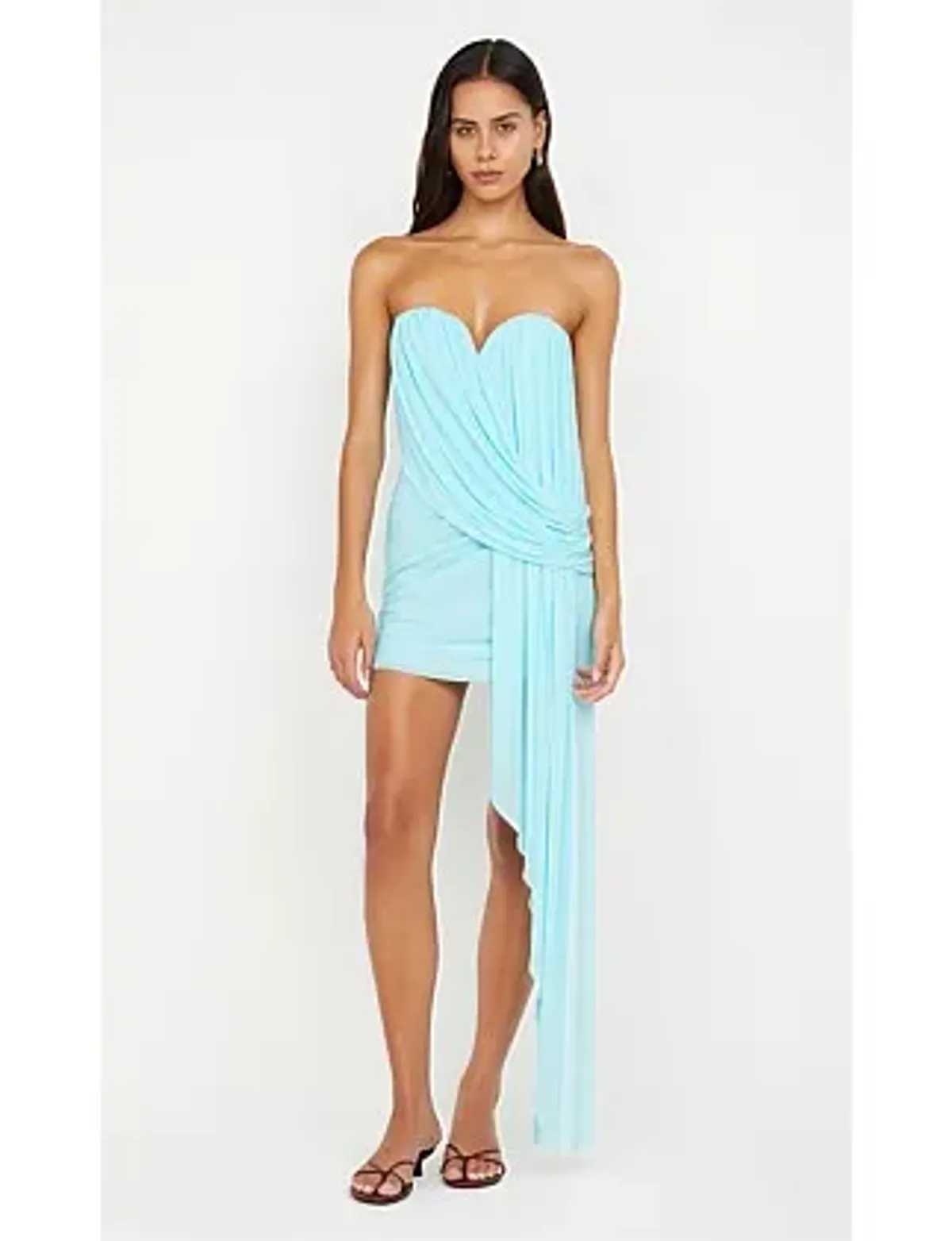 Bec Bridge DANKA STRAPLESS MINI DRESS Turquoise Size 10 - Image 6