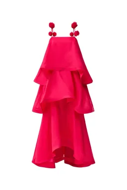 Elliatt Thalia Tiered Gown Rasberry Pink size M / 10-12 for rent on The Volte - image 2