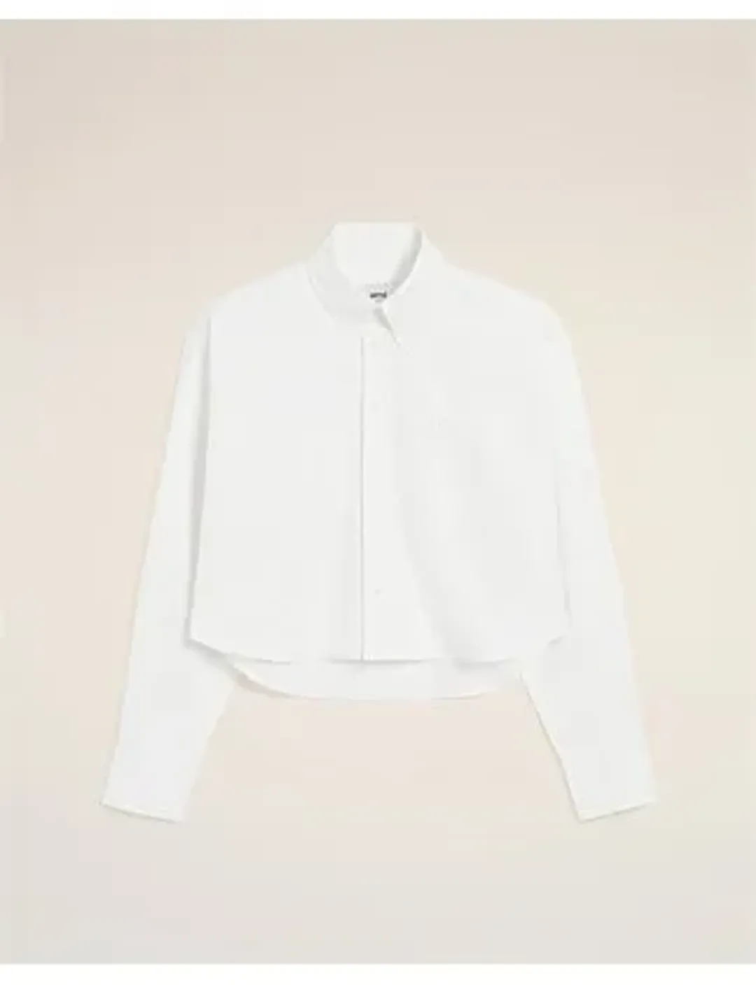 Ami CROPPED Long Sleeve BU SHIRT White Size 8 for rent on The Volte - main image