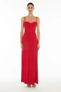 Manning Cartell Double Time Pleat Maxi / Red / Size 8 for rent on The Volte - image 1
