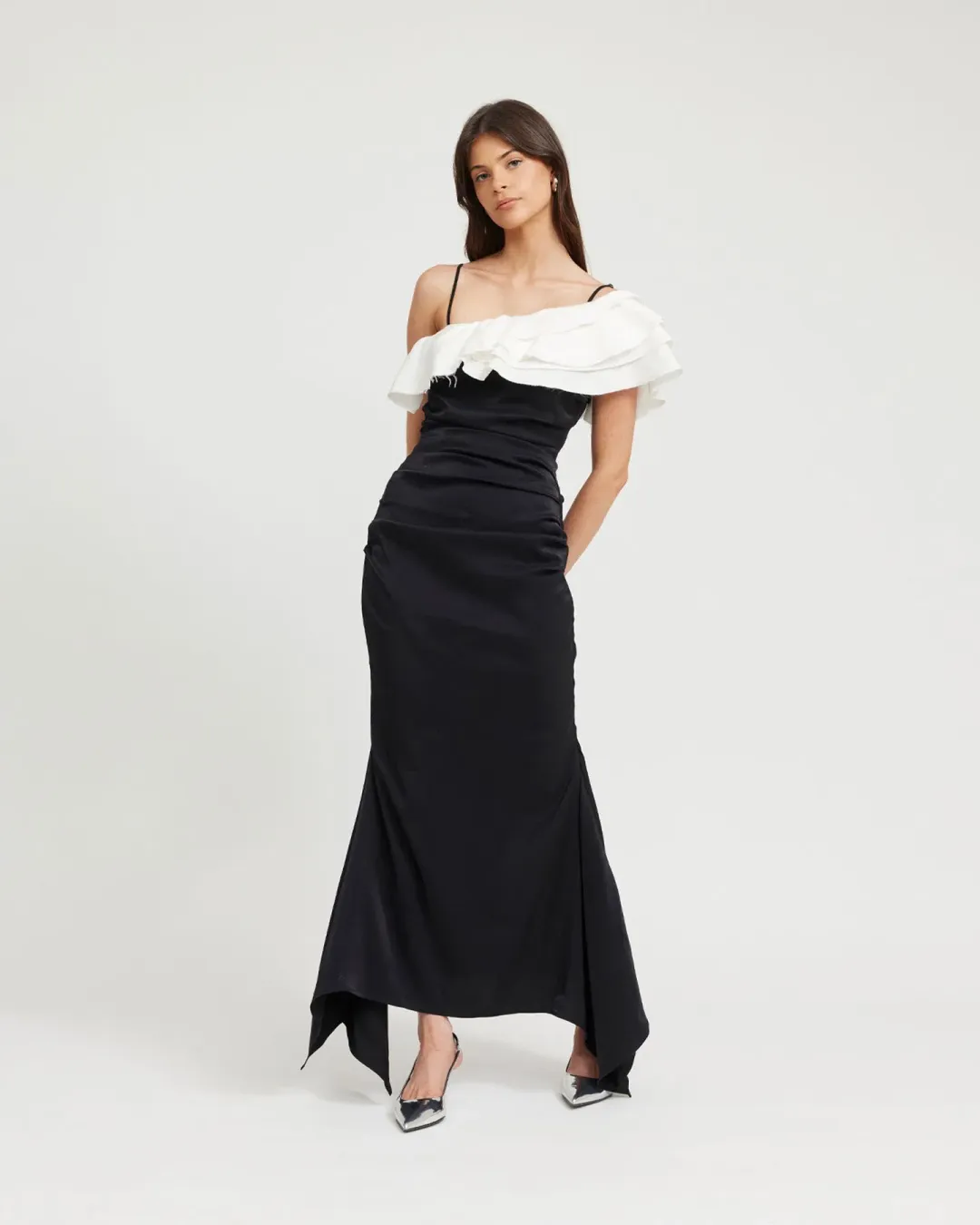 TOJHA Coralia Dress Black and White size 8 for rent on The Volte - main image