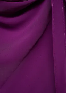 M.N.G Draped dress with flower detail Purple Size M for rent on The Volte - image 9