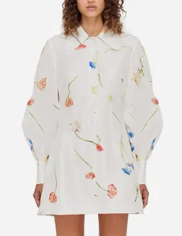 Leo Lin The Fields Linen Mini Dress size 10 for rent on The Volte - image 1