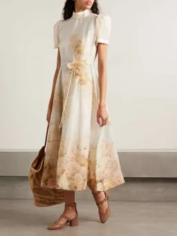 Zimmermann Memento Picnic Midi Dress in Rose Arbor size 3 au 14 for rent on The Volte - image 1