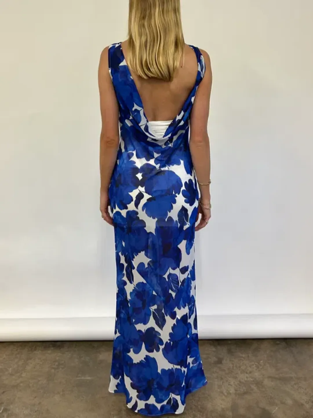 By Nicola Juno Maxi Dress in Blue Petal Size 8 for rent on The Volte - main image