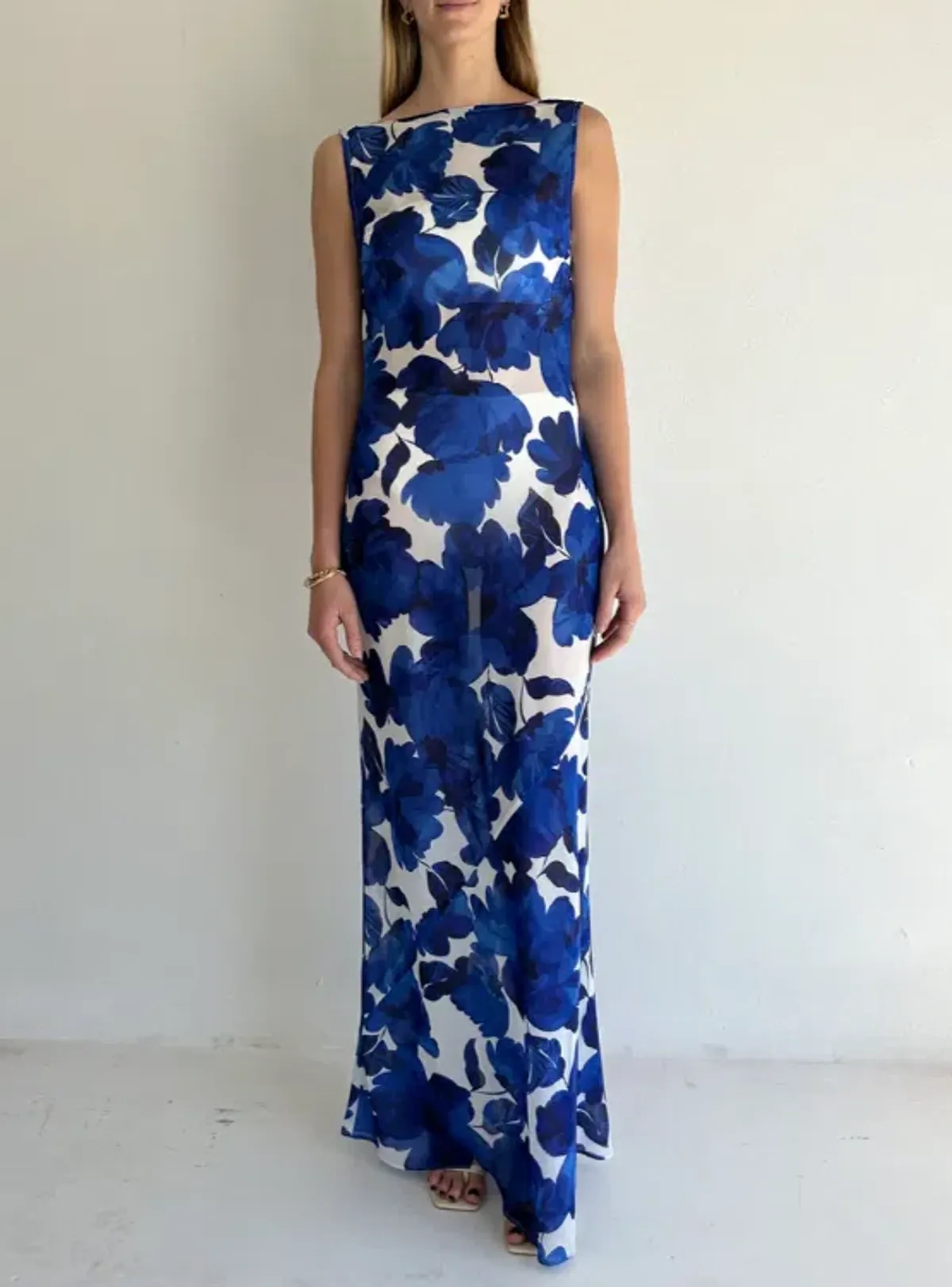 By Nicola Juno Maxi Dress in Blue Petal Size 8 - Image 8