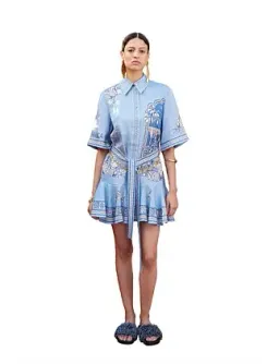 Alemais VILLA ROMANTICA MINI DRESS Blue Size 10 for rent on The Volte - image 6