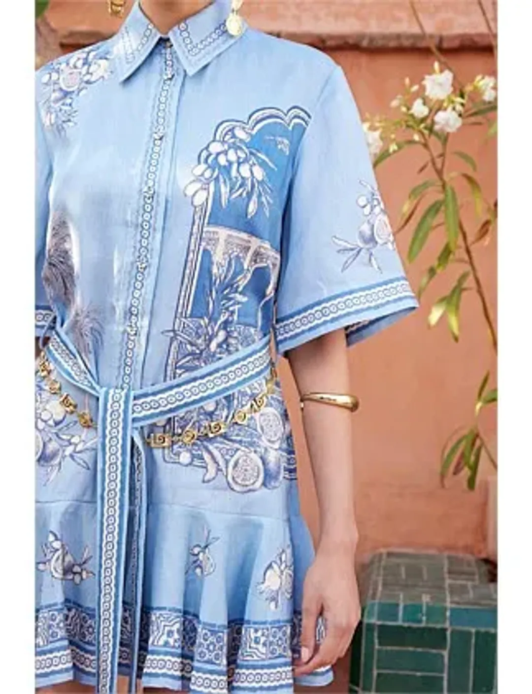 Alemais VILLA ROMANTICA MINI DRESS Blue Size 10 for rent on The Volte - main image