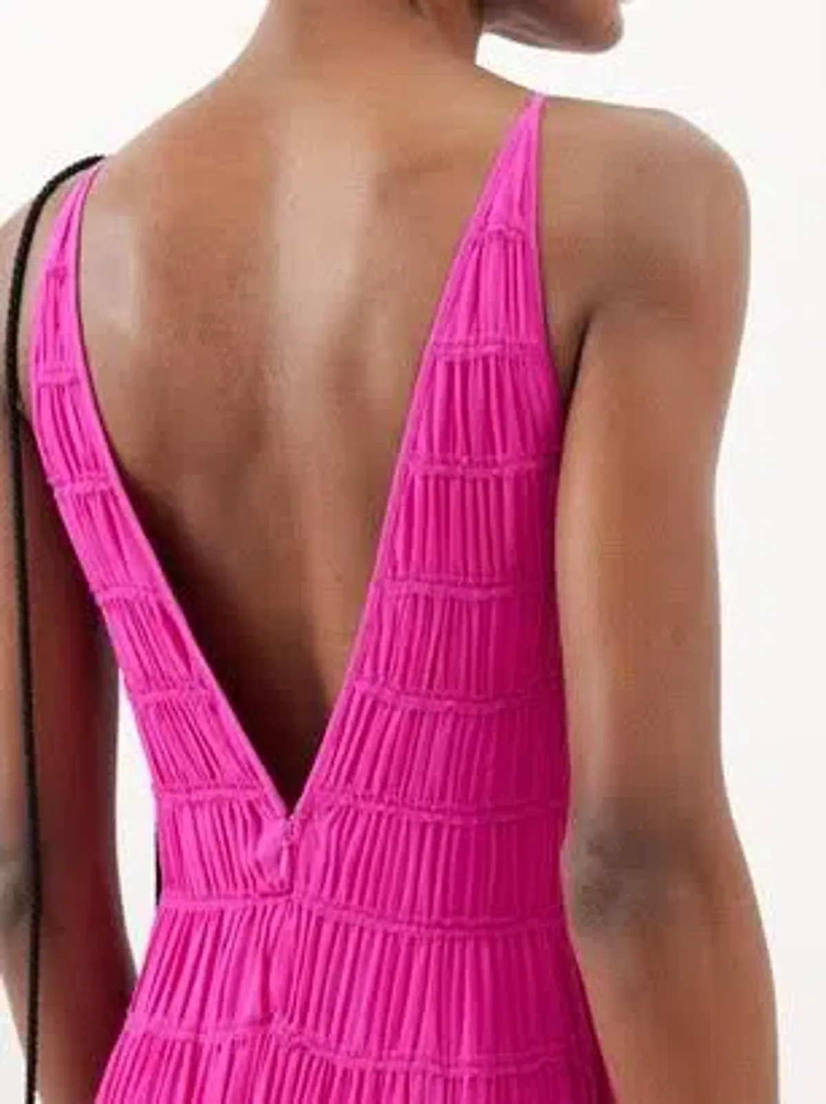 Aje Rosewood Ruched Maxi Dress Magenta Size 10 - Image 3