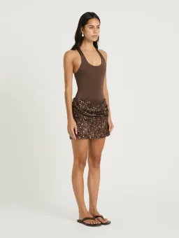 Benni Ariel Mini Dress Cocoa for rent on The Volte - image 4