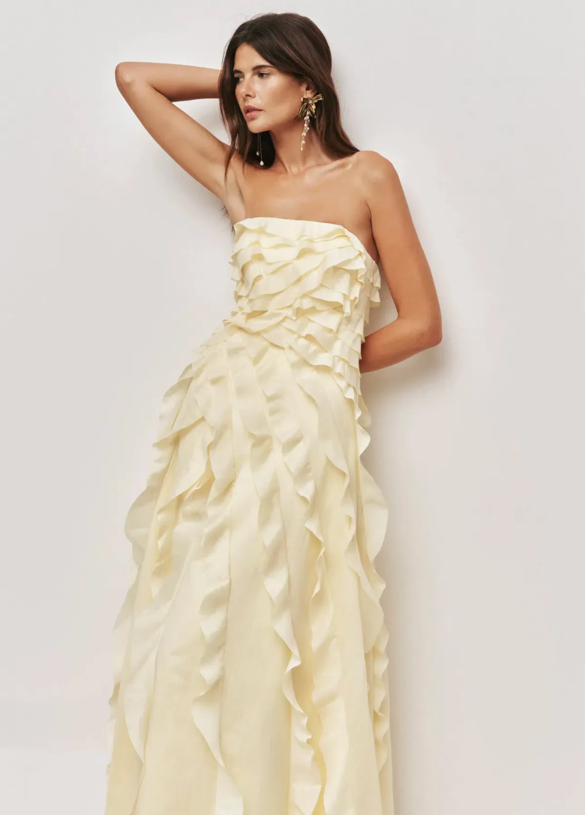 Aje allairie gown size 12 yellow - Image 3