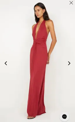 Bec + Bridge Susie Plunge Maxi Dress in Cherry AU6 for rent on The Volte - image 3