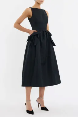 Rebecca Vallance Narcissa Midi Dress Black Size AU 8 for rent on The Volte - image 2