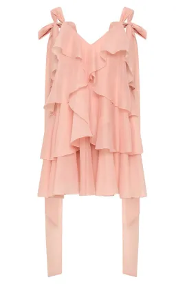 Aje Erin Mini Dress in muted rose for rent on The Volte - image 5