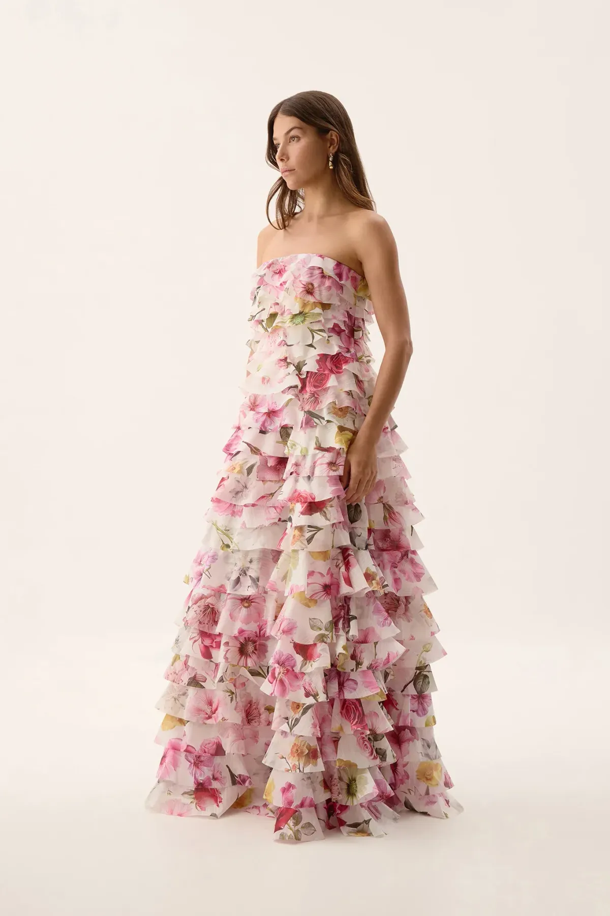 Aje / Fleur Pleated Gown / Collage Floral / Size 16 - Image 3